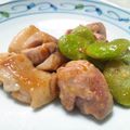 ひろ2002's cooksnap of when they made 空豆と鶏肉の豆豉醬炒め.