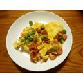 aruteishia's cooksnap of when they made ☆2分で☆　グリーンピース入り炒り卵.