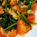 ICCHIE31's cooksnap of when they made ほうれん草とトマトのオリーブオイル炒め.