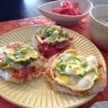 ayabian's cooksnap of when they made 残り物で☆簡単ライスピザ.