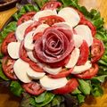 mayumixi's cooksnap of when they made 母の日、パーティーに、お花トマトサラダ.