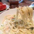 うさぎmam's cooksnap of when they made *濃厚＊鮭のクリームパスタ＊.