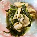 ティー's cooksnap of when they made 豚肉と小松菜のにんにく炒め.