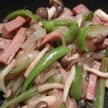 feuilles's cooksnap of when they made ★スパムでなんちゃってチンジャーロース★.