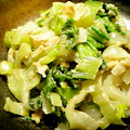 jenis's cooksnap of when they made ちんげんさい と くるみ の ごまあえ.