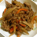 mikisaurus's cooksnap of when they made 牛とゴボウの炒め煮（すき焼き風）.