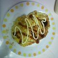 moriko☆'s cooksnap of when they made 残ったそうめんDEお好み焼き.