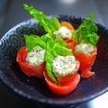 putimiko's cooksnap of when they made サーモンと濃厚ヨーグルトの✿一口前菜.