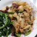 yuming0627's cooksnap of when they made ビールがすすむ❤タコ＆ポテトのマヨ炒め.