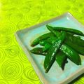 Snow＊Love's cooksnap of when they made スナップエンドウ✿バター・めんつゆ炒め★.