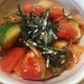 うなちゃん！'s cooksnap of when they made キムチとトマトと胡瓜のコチュジャンサラダ.