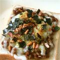 た～ふじん's cooksnap of when they made 朝一番☆納豆茶漬けトースト.