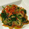 chicao's cooksnap of when they made 『春菊とえのきとササミのおひたし』.