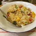 めりり's cooksnap of when they made こんがりスパムとレタスのチャーハン.