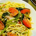 ICCHIE31's cooksnap of when they made トマトと小松菜の黒胡椒パスタ.
