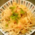 ポコchan's cooksnap of when they made 新じゃがいもとタラコのパスタ.