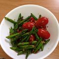 ほっかとまと's cooksnap of when they made トマトとアスパラのガーリック炒め.