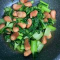 リラックマロン's cooksnap of when they made ♬簡単！小松菜とウインナーの炒め物♬.