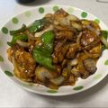 トシ17's cooksnap of when they made ☆簡単☆鶏ももピーマンのオイポン炒め.