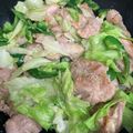 tyat's cooksnap of when they made 鶏キャベツの味噌炒め.
