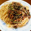煮干し's cooksnap of when they made 激ウマ！とろねば☆納豆と蕨のスパゲティ.