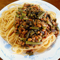 煮干し's cooksnap of when they made 激ウマ！とろねば☆納豆と蕨のスパゲティ.
