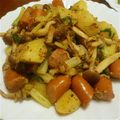 ほもい's cooksnap of when they made ソーセージじゃが芋セロリの粒マスタ炒め.