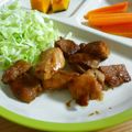 Nekozame's cooksnap of when they made 鶏ももの焼き鳥っぽい照り焼き.
