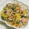 どんぴんたん's cooksnap of when they made キノコたっぷり和風パスタ。.