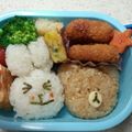 kazmy1028's cooksnap of when they made キャラ弁★LINE★ブラウンとコニー弁当.