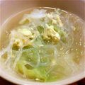 riku0712's cooksnap of when they made １０分！で作ろう「レタスと春雨の中華スープ」　.