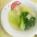 M130018's cooksnap of when they made 市販餃子とセロリの葉で中華スープ.