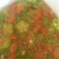 canalcats's cooksnap of when they made おくら納豆のごま和え.
