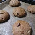 gurakuma's cooksnap of when they made ナッツ入りマクロビスコーン♪.