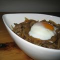 ユキエ１８号's cooksnap of when they made 牛ごぼうの☆温玉丼.