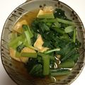 askdesu's cooksnap of when they made 小松菜と油揚げの煮浸し.