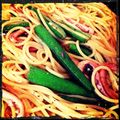 てれじぃ's cooksnap of when they made イカとオクラの柚子胡椒スパゲッティ.
