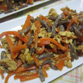 tamamiya55's cooksnap of when they made ちくわとコンニャクの卵とじ.