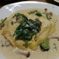 主婦T's cooksnap of when they made 簡単☆ふわとろホワイトクリームオムライス.