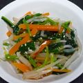 月見男子's cooksnap of when they made もやし＆ほうれん草＆人参の即席ナムル.