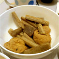 miponiko's cooksnap of when they made ゴボウとお揚げと蒟蒻の煮物.