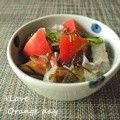 オレンジデイ's cooksnap of when they made 新玉ねぎとトマト☆もずく酢でサラダ！？.