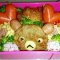 む～ちぇこ's cooksnap of when they made ＊すぐ出来！冷食ハンバーグキャラ弁クマ＊.