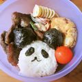 CCChiak's cooksnap of when they made 超簡単♪誰でもできるパンダのおべんとう.