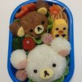 CHA2ai's cooksnap of when they made キイロイトリ☆キャラ弁のおかず.