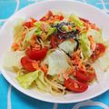 ☆Haru☆☆'s cooksnap of when they made 塩昆布で和風サラダ仕立ての冷製パスタ.