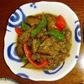 マアマア's cooksnap of when they made *牛肉と茄子・ピーマンの煮びたし*.