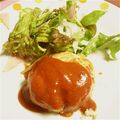 michiﾀﾝ's cooksnap of when they made 豆腐入りだと絶対バレない豆腐ハンバーグ.