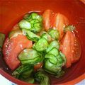 まおーきょうこ's cooksnap of when they made トマトときゅうりのさっぱり酢和え☆.