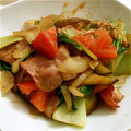 けあべあ3698's cooksnap of when they made 青梗菜＆トマト＆茄子＆豚肉のコンソメ炒め.